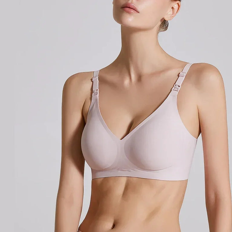 Maternity & Nursing Comfort Bra – Seamless Adjustable Support