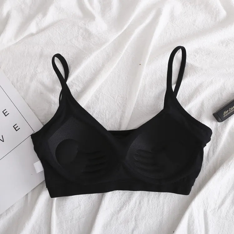 Ice Silk Lace Sports Bra | Wireless Seamless Summer Vest