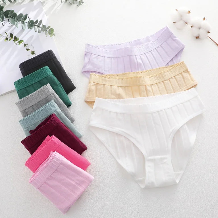3pc Breathable Cotton Briefs | Low-Waist Dopamine Summer Set