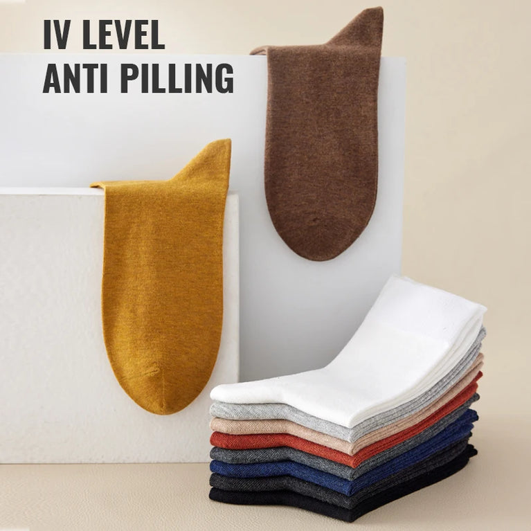 92% Pure Cotton Crew Socks | 6-Pack Antibacterial Set