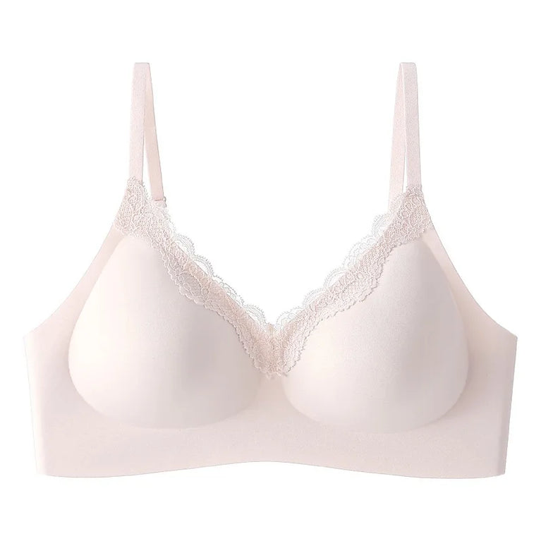 Pure Desire Sexy Lace Bralette | Seamless Gathered V-Neck