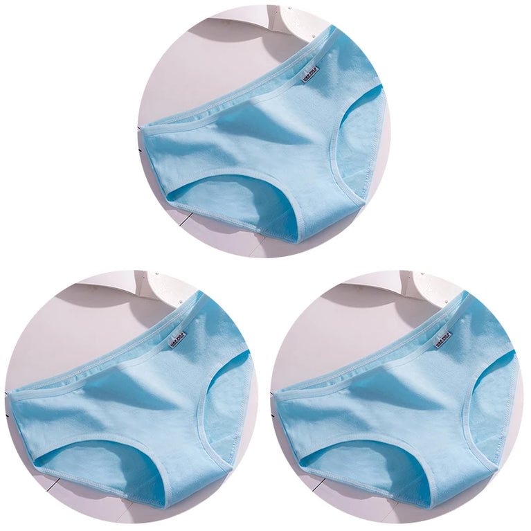 3pc Pure Cotton Briefs | Skin-Friendly Mid-Rise Comfort Set