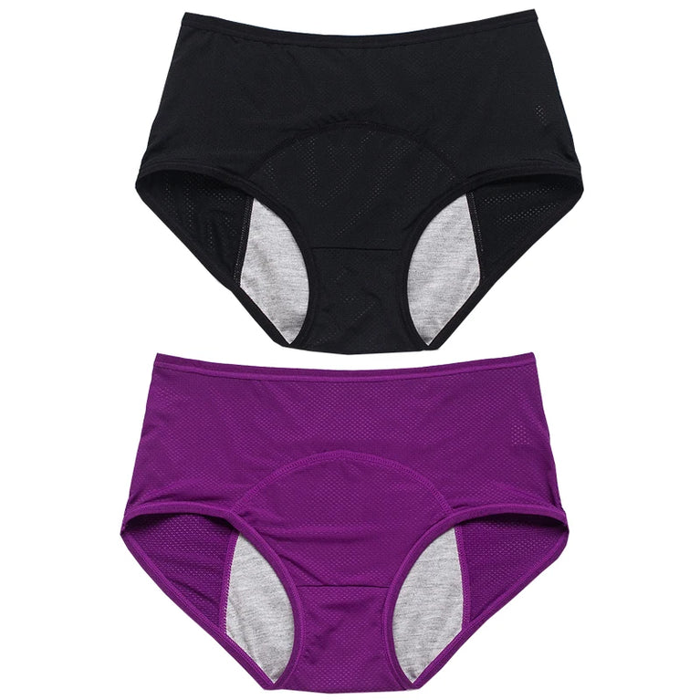 Physiological Briefs (2-Pack) – Mid-Rise Leak-Proof Menstrual Panties