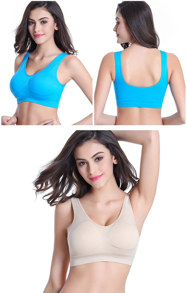 3PCS Seamless Sports Bra | Hollow-Out Breathable Plus Size