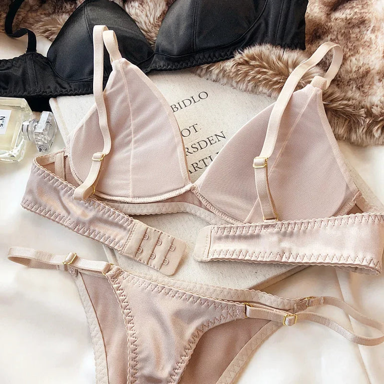 Leopard Print Push Up Bra & Brief Set – Sexy Wire-Free Lingerie