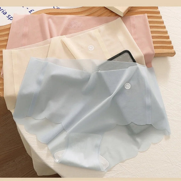 4Pcs/Set Women Panties Seamless Quick-Dry Briefs – Low-Rise Invisible Support