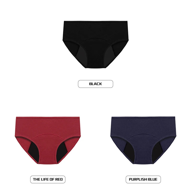 3pc Leakproof Briefs | Cotton Physiological Set