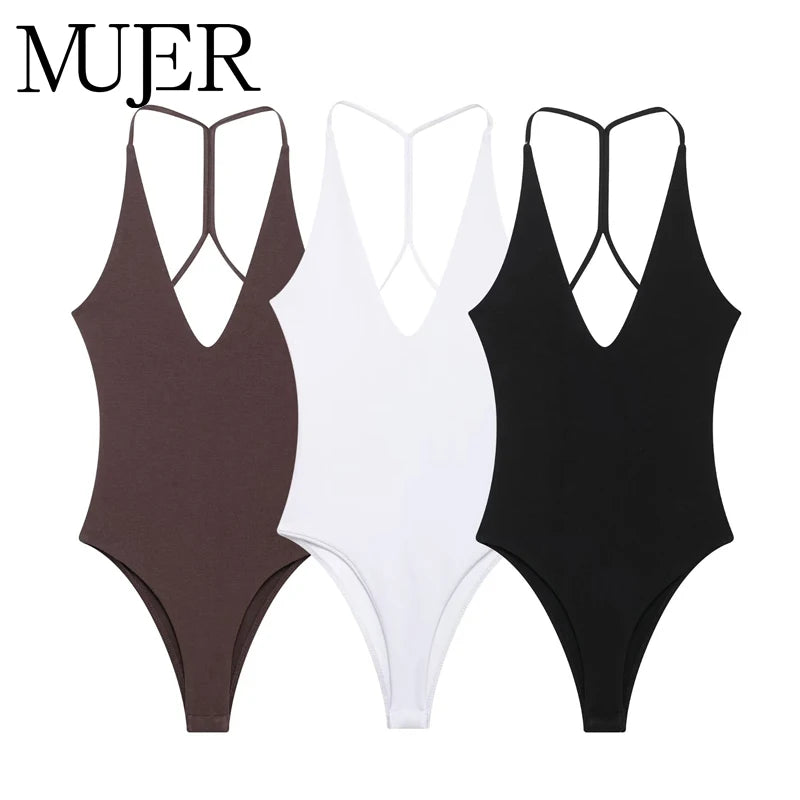 Backless Bustier Bodysuit | Sexy Sleeveless Summer Top