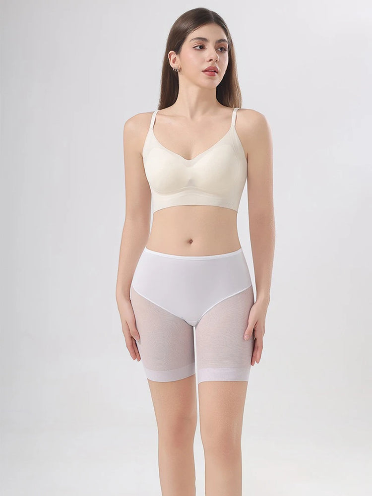 Women's Seamless Safety Shorts – High-Waist Anti-Friction Mesh Panties