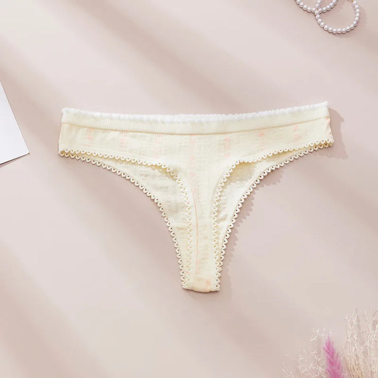 Cute Print Cotton Thongs | Soft Sexy Summer Tangas
