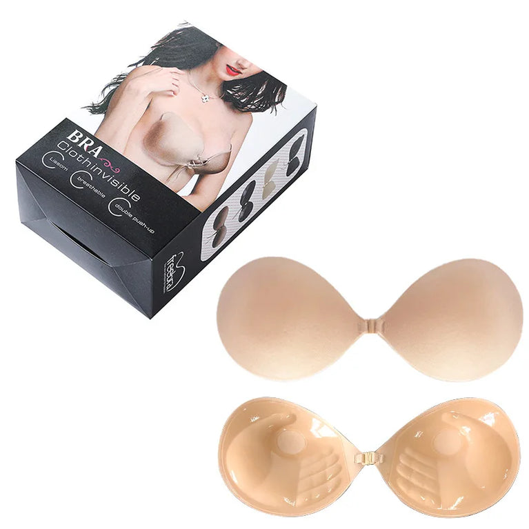 Invisible Silicone Adhesive Bra | Strapless Push-Up Stick-On
