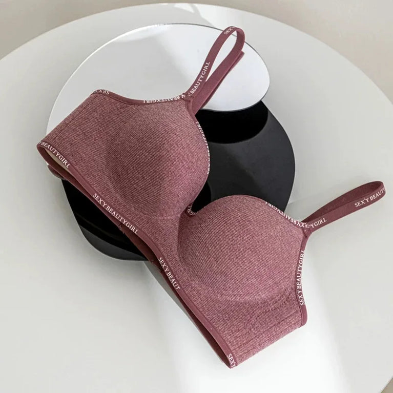 All Of Me Letter Strap Push-Up Bra | Wireless Plunge Support