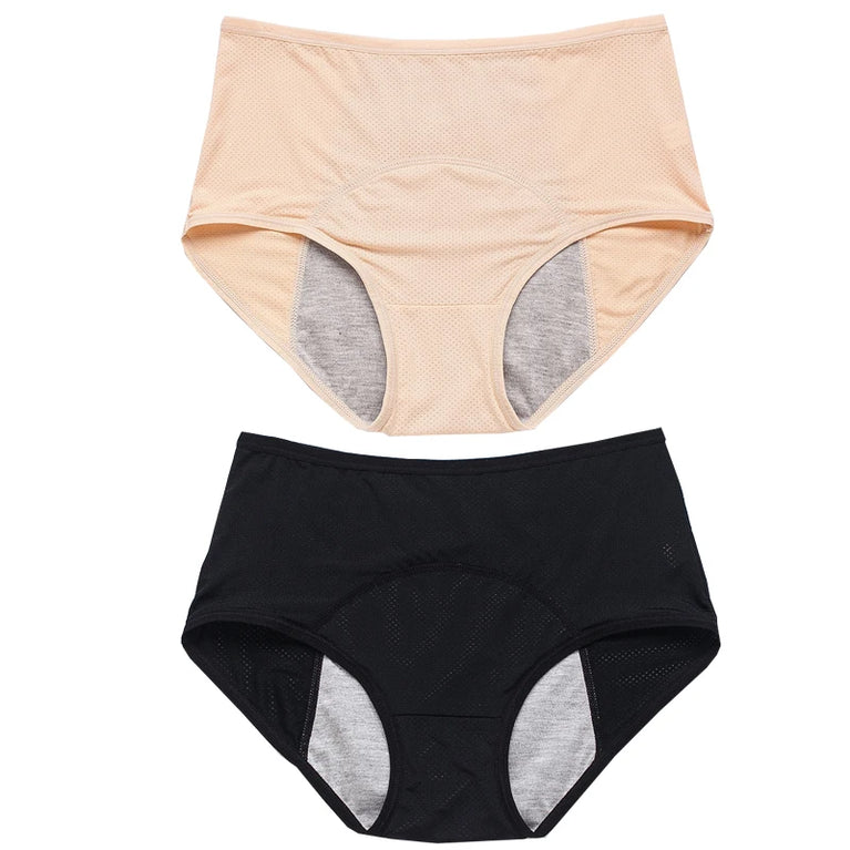 Physiological Briefs (2-Pack) – Mid-Rise Leak-Proof Menstrual Panties