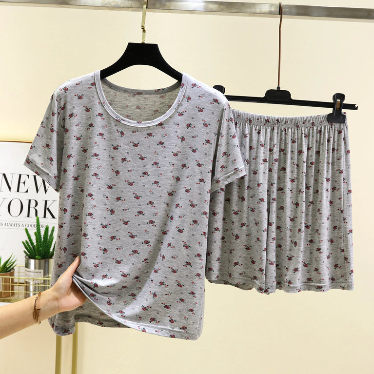 Women’s Modal Floral Pajama Set | Short Sleeve & Shorts
