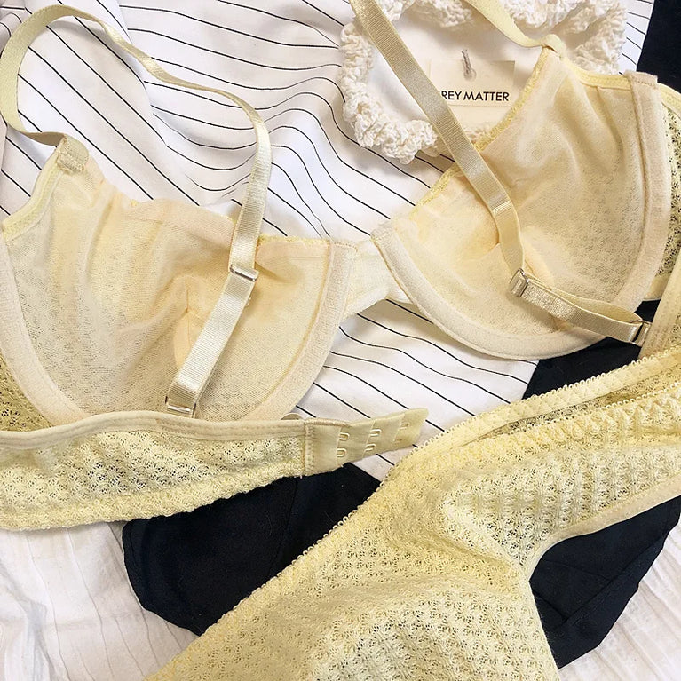 Plunge Push Up Wire-Free Bra & Brief Set – Seamless Sexy Lingerie