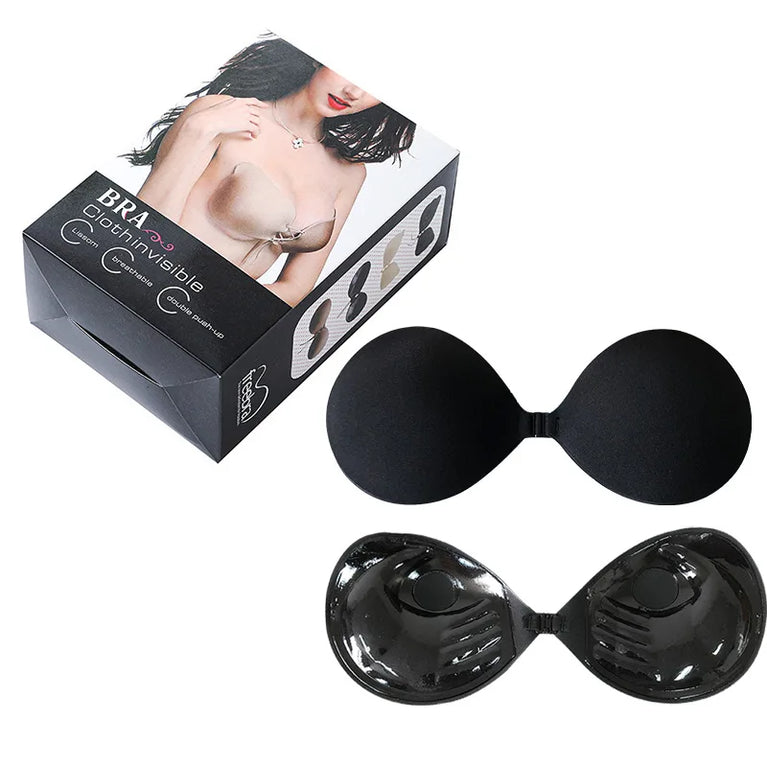 Invisible Silicone Adhesive Bra | Strapless Push-Up Stick-On
