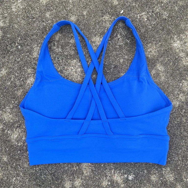 High-Support Cross-Strap Sports Bra | Professional Yoga Vest