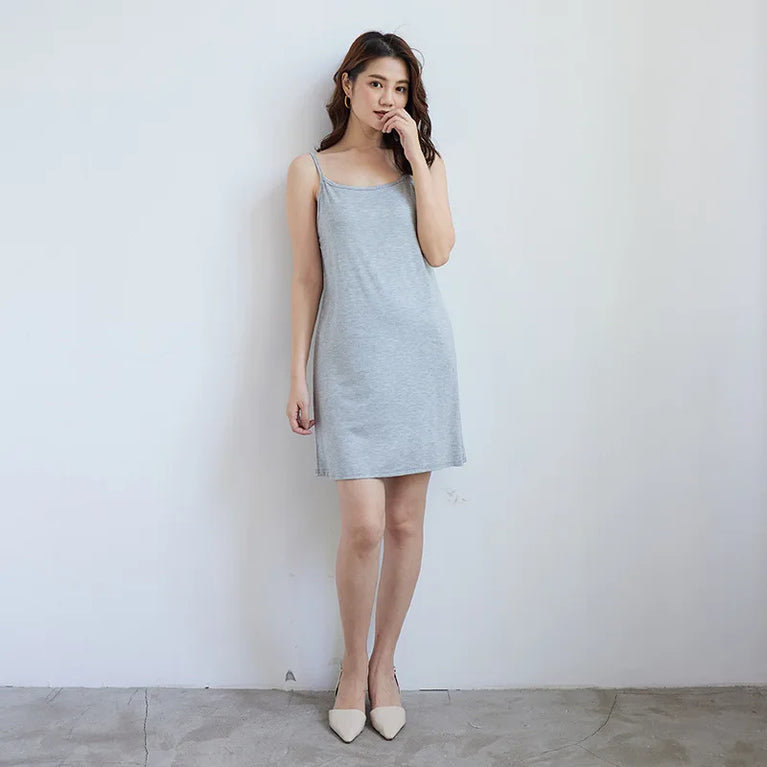 Elegant Modal Full Slip Dress Sleeveless Camisole Inner Dress