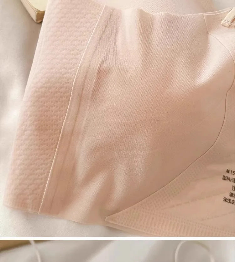 Summer V-Neck Seamless Bralette | Gathered No-Trace Comfort