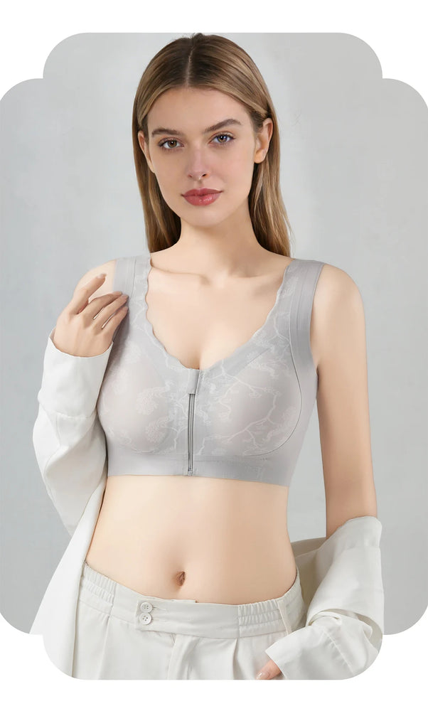 Post-Mastectomy Front-Zipper Bra | Wireless Recovery Fit