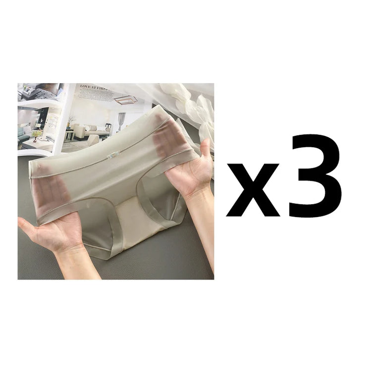 3pc Ice Silk Briefs | Seamless Quick-Dry Cool Comfort Set