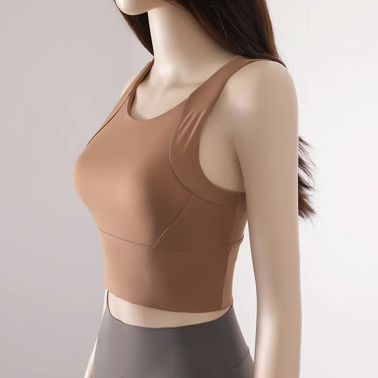 Crazy Seed Fixed-Pad Sports Bra | Athleisure Workout Tank