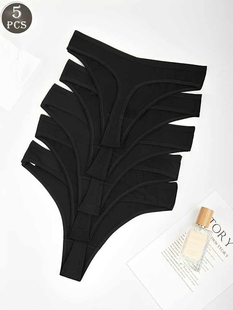 Comfort Cotton G-Strings (5-Pack) – Low-Rise Breathable T-Back Thongs