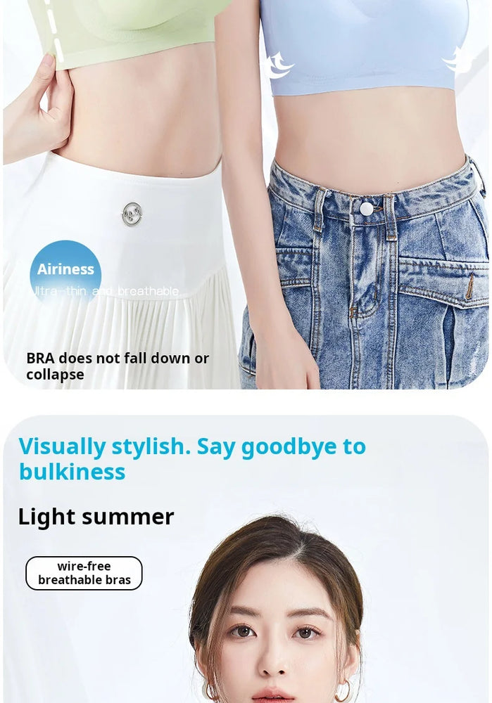 Summer Ice Silk Bralette | Seamless Air-Cooling Push-Up