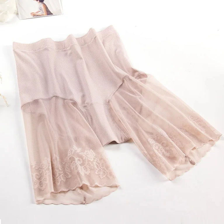 Plus Size Lace Trim Safety Shorts | Anti-Chafing Seamless Underwear