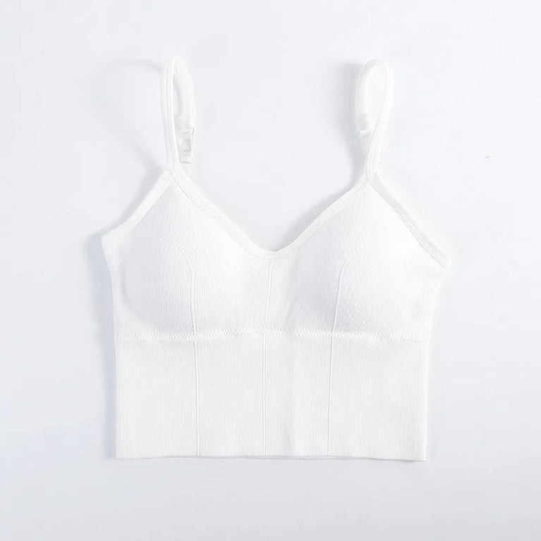 Seamless U-Back Cotton Bralette | Push-Up Yoga Sports Bra