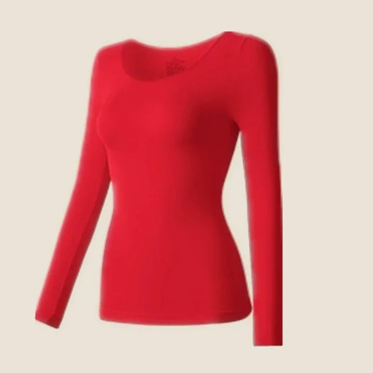 Women’s Ultra-Thin Thermal Top | Seamless Long-Sleeved Skin