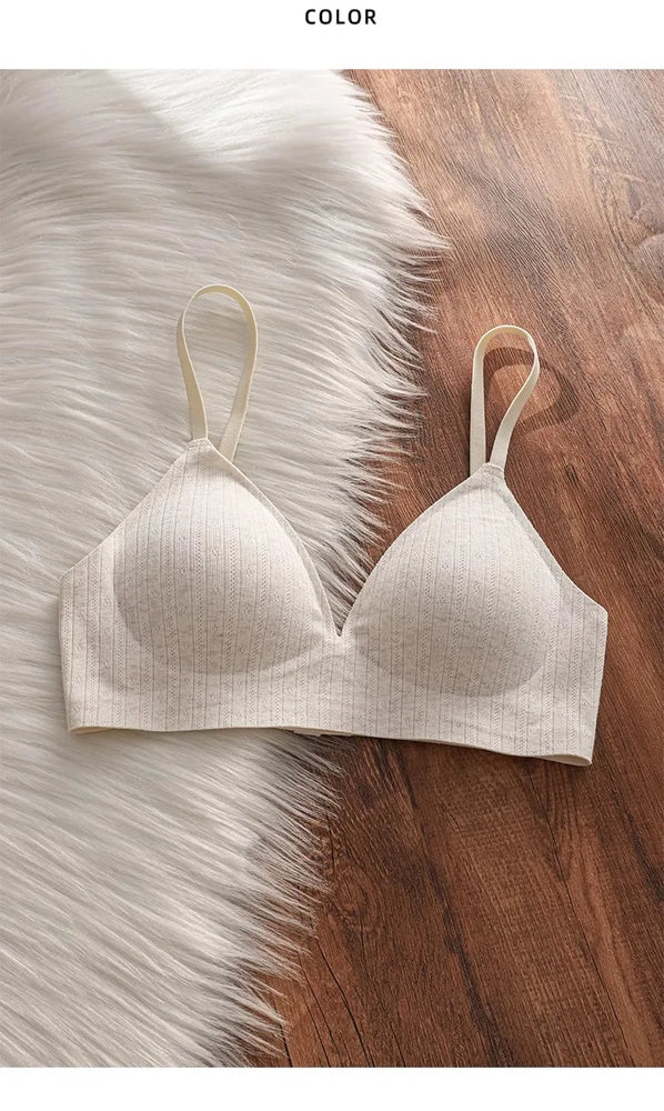 Cotton-Comfort Seamless Sports Bra | Anti-Sagging Support