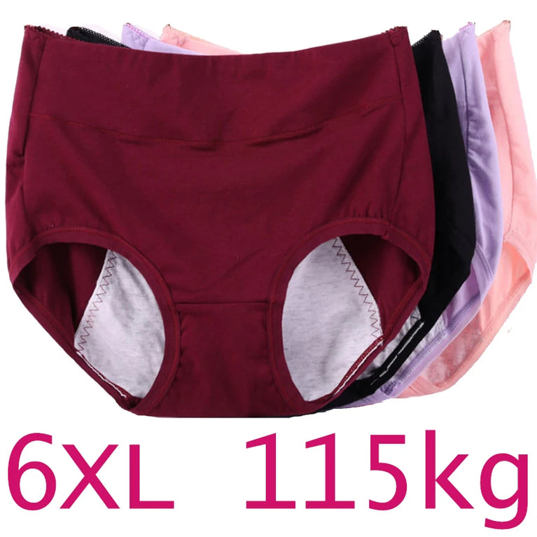 Floral Comfort Briefs – Mid-Rise Breathable Plus-Size Cotton Panties