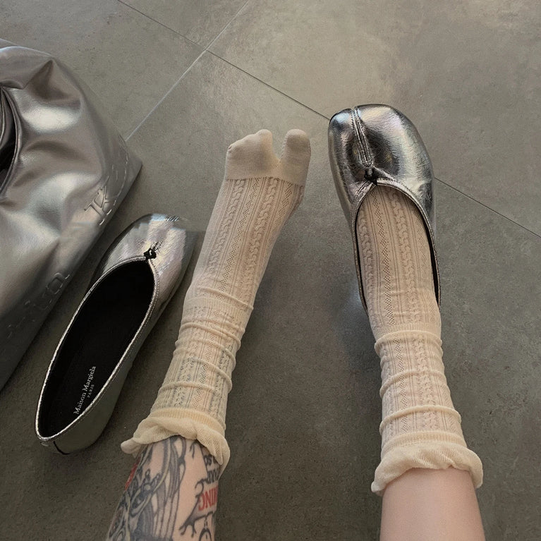 Summer Thin Tabi Socks | Breathable Two-Toed Mesh Cotton Set
