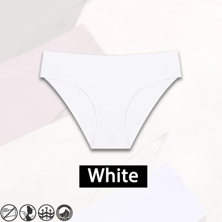 Sexy Ice Silk Women's Underwear – Low-Waist Seamless Invisible Briefs