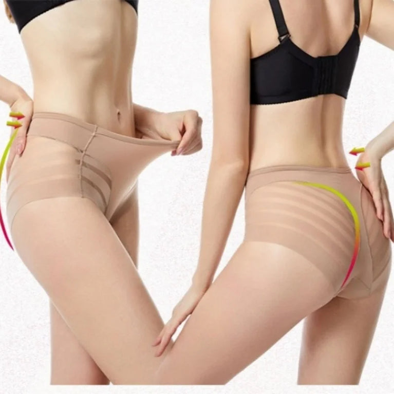 2-Pack Ice Silk Briefs | High-Rise Tummy Control