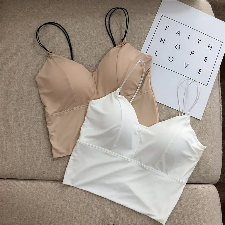 Sexy Ice Silk Camisole & Crop Top – Breathable Summer Comfort