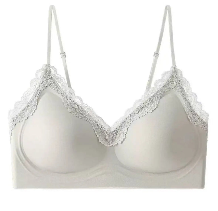 Pure Desire Sexy Lace Bralette | Seamless Gathered V-Neck