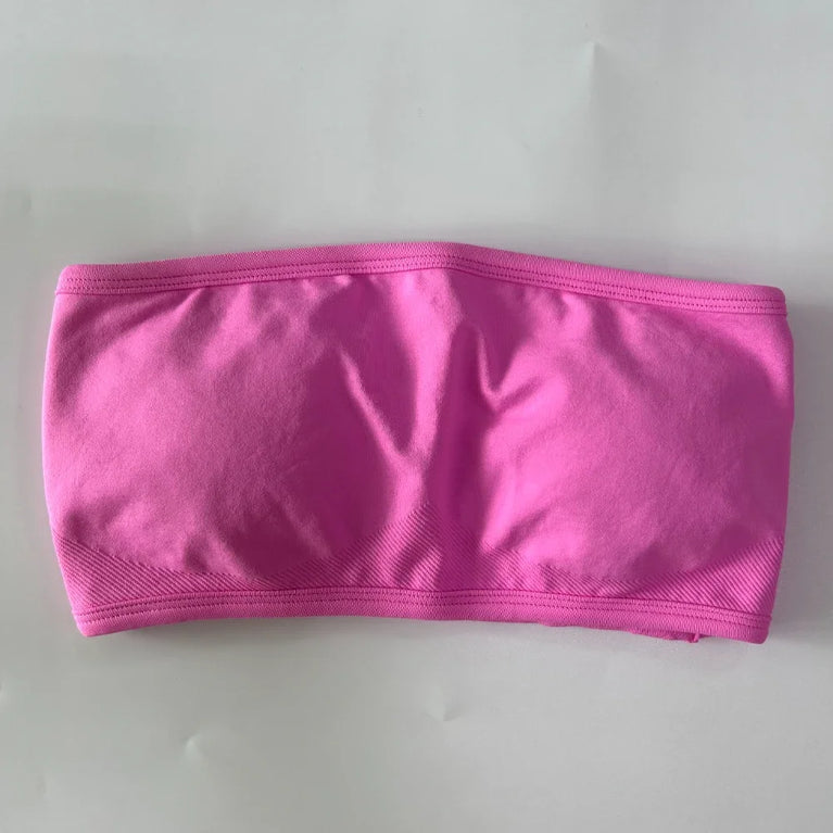 Strappy Backless Bandeau | Seamless Yoga Sports Bra