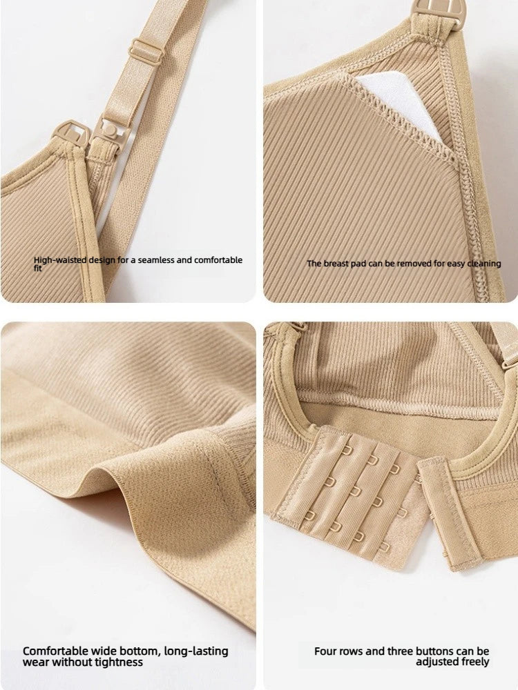 2026 Ultra-Soft Nursing Bra | Dual-Closure Maternity Fit