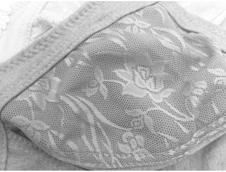 Bamboo Fiber Wireless Bra – Full Coverage Lace Comfort