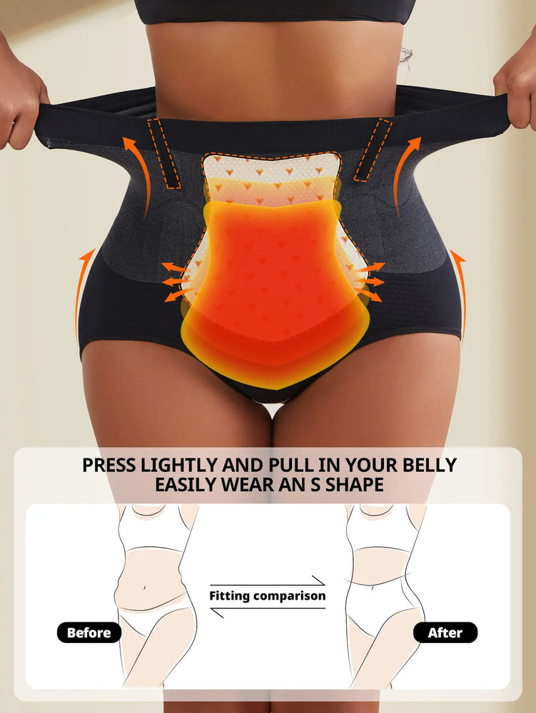 Seamless Tummy Control Panties | High-Waist Thermal Sculpting Underwear