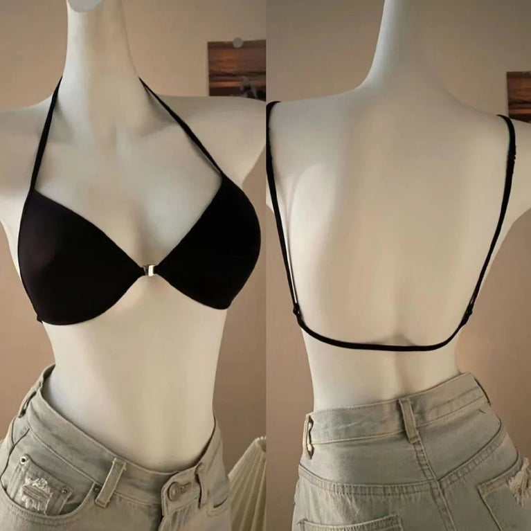 Front-Closure Triangle Bra | Seamless Summer Plunge