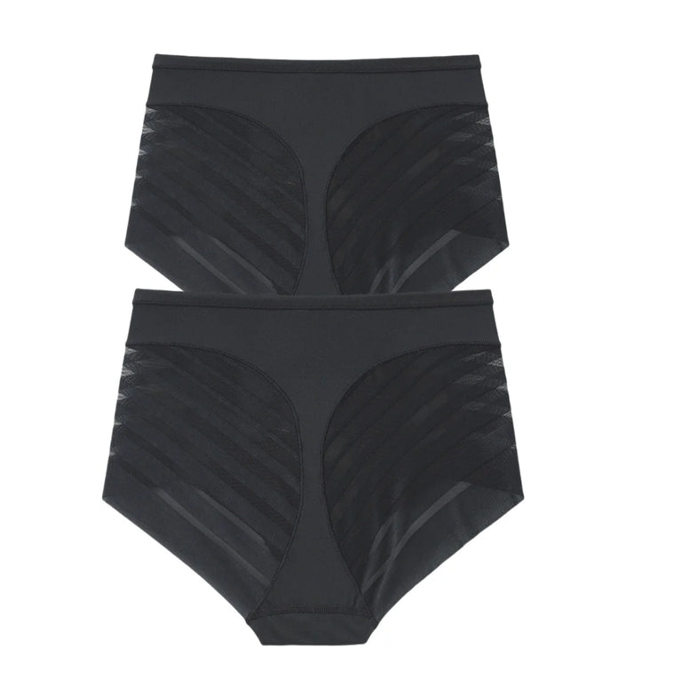 2-Pack Ice Silk Briefs | High-Rise Tummy Control