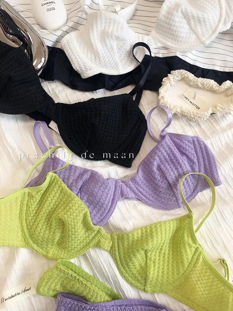 Plunge Push Up Wire-Free Bra & Brief Set – Seamless Sexy Lingerie
