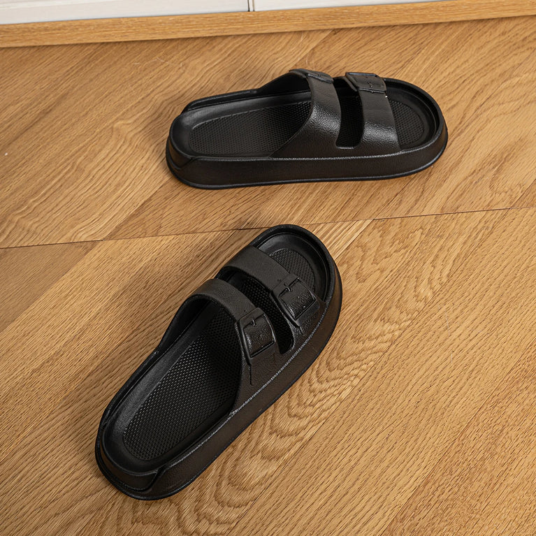 Thick-Soled Couple's Slides | Anti-Slip Soft-Sole Home Shoes
