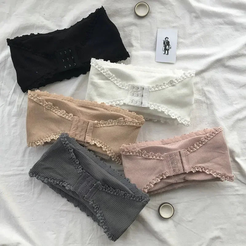 Summer Strapless Seamless Bra – Breathable Lace Chest Wrap