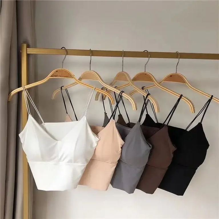 Sexy Ice Silk Camisole & Crop Top – Breathable Summer Comfort