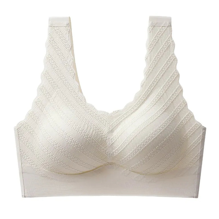 Floral Lace Backless Bralette – Seamless Wireless Elegance