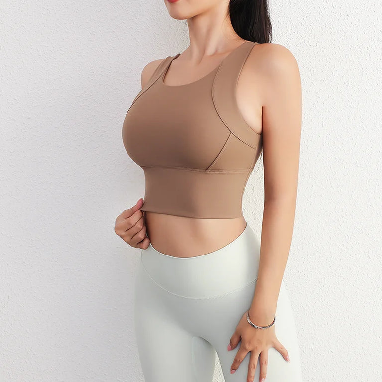 Crazy Seed Fixed-Pad Sports Bra | Athleisure Workout Tank